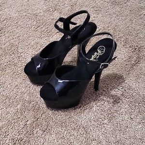 Black Pleaser Stilettos